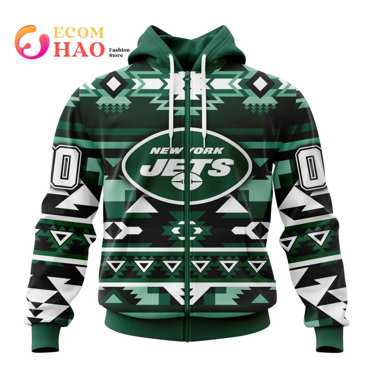 New York Jets Specialized New Native Concepts 3D Hoodie