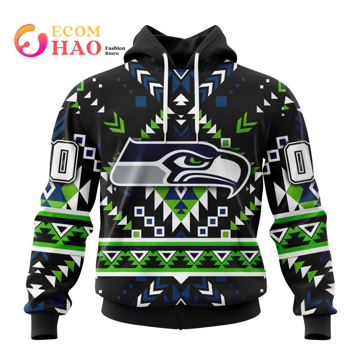 Seattle Seahawks Skull Jersey 3d Hoodie - Tagotee