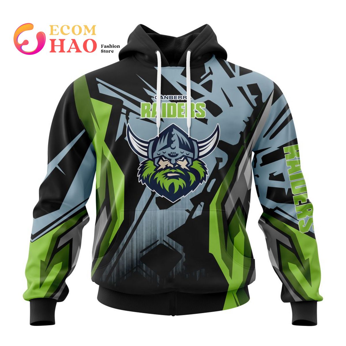 NRL Canberra Raiders Specialized Design With MotoCross Syle 3D Hoodie