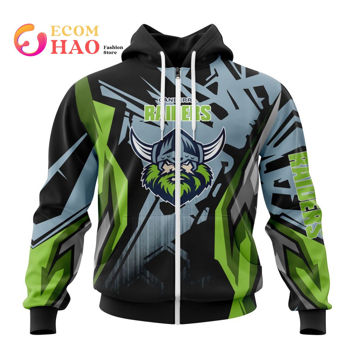 NRL Canberra Raiders Specialized Design With MotoCross Syle 3D Hoodie