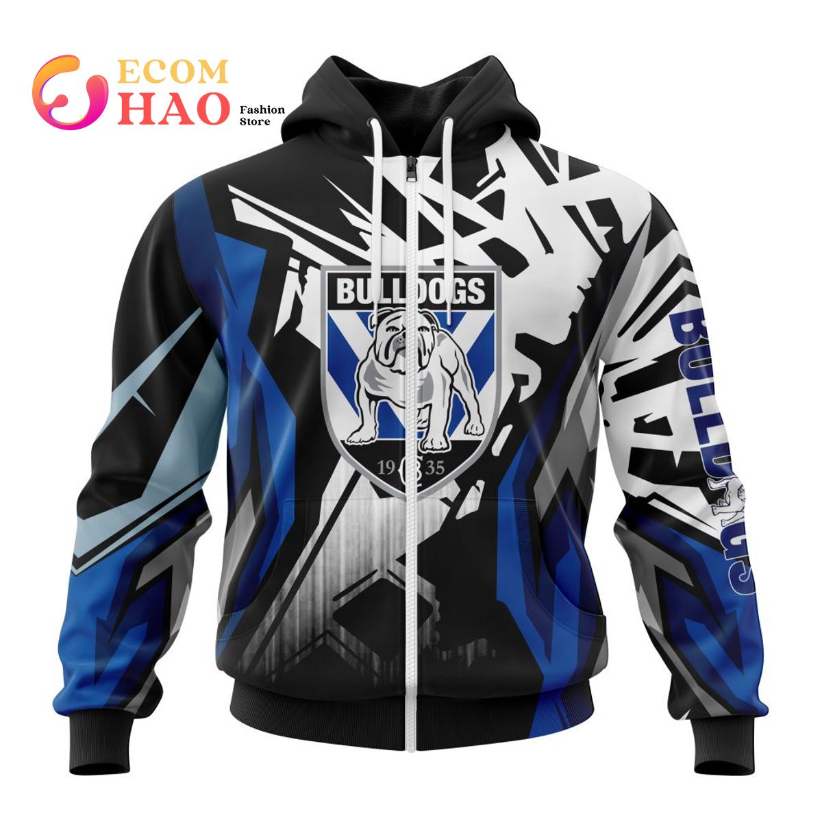 NRL Canterbury-Bankstown Bulldogs Specialized Design With MotoCross Syle 3D Hoodie