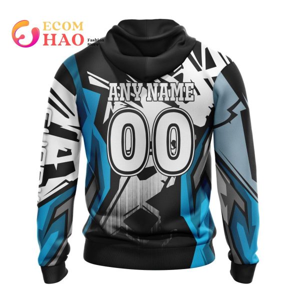 NRL Cronulla-Sutherland Sharks Specialized Design With MotoCross Syle 3D Hoodie