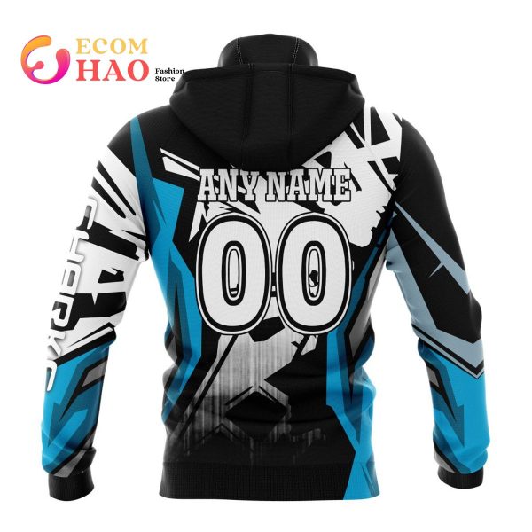 NRL Cronulla-Sutherland Sharks Specialized Design With MotoCross Syle 3D Hoodie