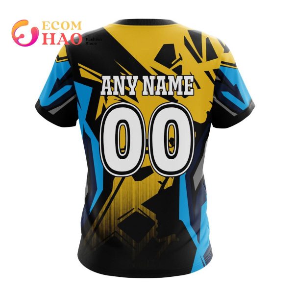 NRL Gold Coast Titans Specialized Design With MotoCross Syle 3D Hoodie