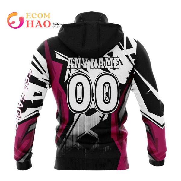 NRL Manly Warringah Sea Eagles Specialized Design With MotoCross Syle 3D Hoodie