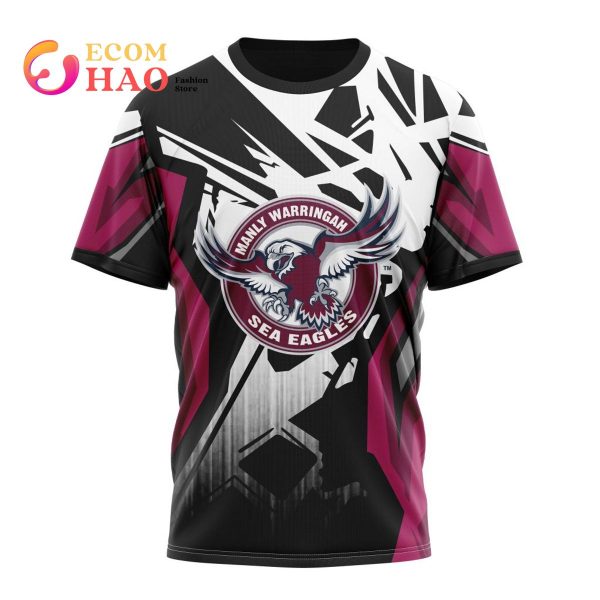 NRL Manly Warringah Sea Eagles Specialized Design With MotoCross Syle 3D Hoodie