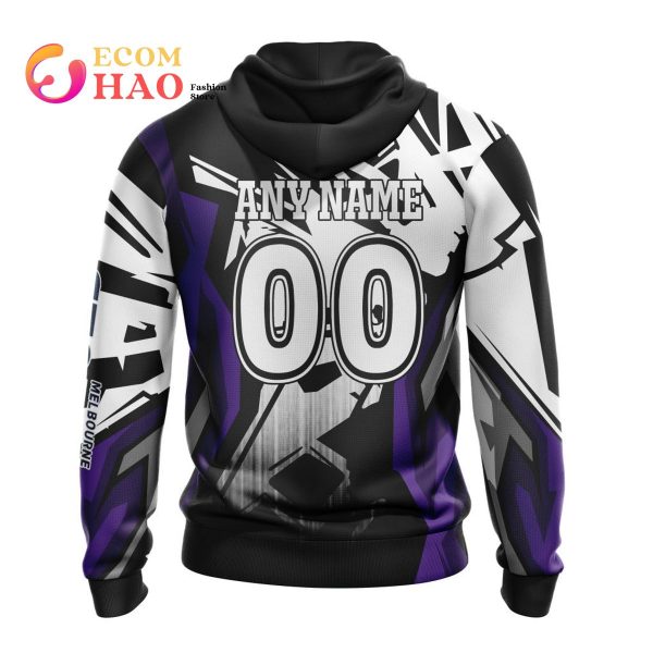 NRL Melbourne Storm Specialized Design With MotoCross Syle 3D Hoodie