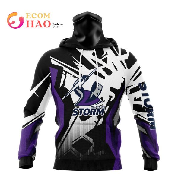 NRL Melbourne Storm Specialized Design With MotoCross Syle 3D Hoodie