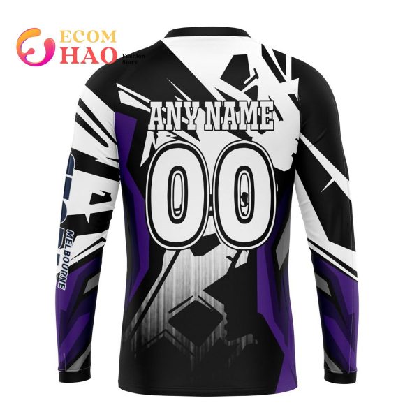 NRL Melbourne Storm Specialized Design With MotoCross Syle 3D Hoodie