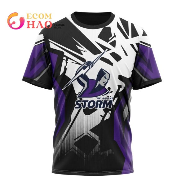 NRL Melbourne Storm Specialized Design With MotoCross Syle 3D Hoodie