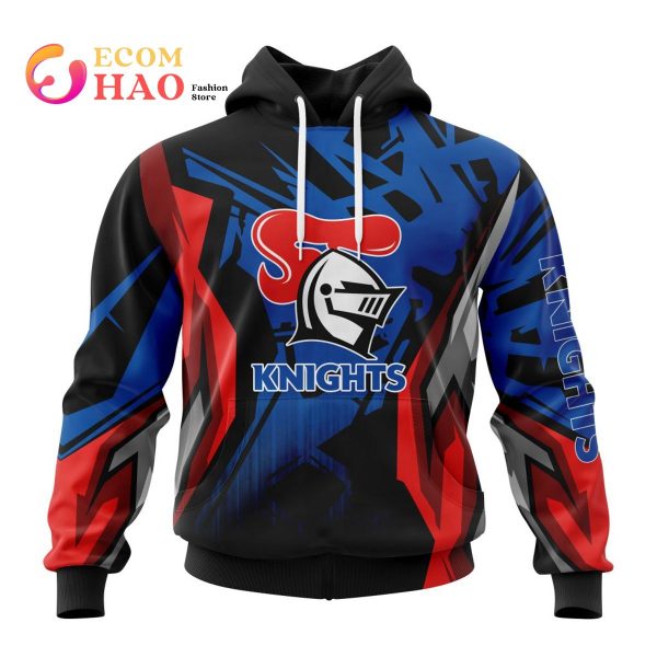 NRL Newcastle Knights Specialized Design With MotoCross Syle 3D Hoodie