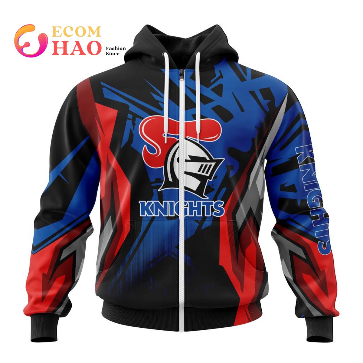 NRL Newcastle Knights Specialized Design With MotoCross Syle 3D Hoodie