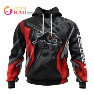 NRL Penrith Panthers Specialized Design With MotoCross Syle 3D Hoodie