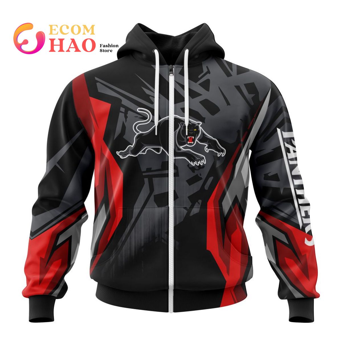 NRL Penrith Panthers Specialized Design With MotoCross Syle 3D Hoodie