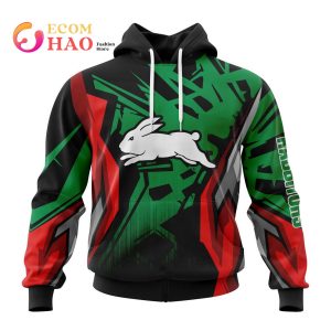 NRL South Sydney Rabbitohs Specialized Design With MotoCross Syle 3D Hoodie