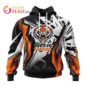 NRL Wests Tigers Specialized Design With MotoCross Syle 3D Hoodie
