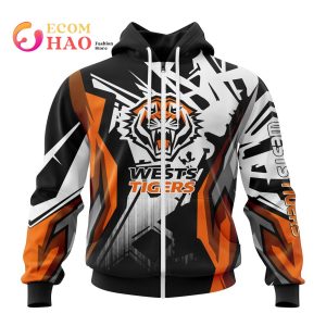 NRL Wests Tigers Specialized Design With MotoCross Syle 3D Hoodie