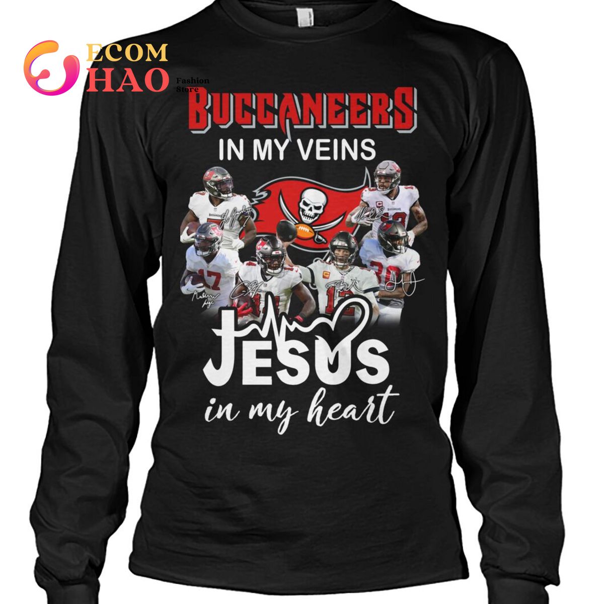 Buccaneers In My Veins Jesus In My Heart T-Shirt