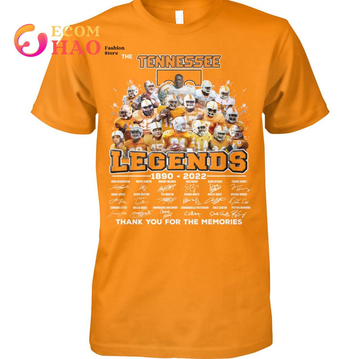 The Tennessee Legends 1890-2022 Thank You For The Memories T-Shirt