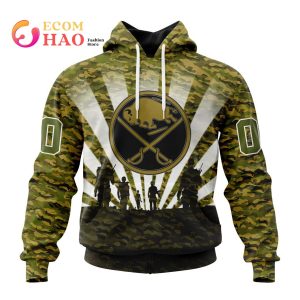 NHL Buffalo Sabres Special Military Camo Kits For Veterans Day And Rememberance Day 3D Hoodie