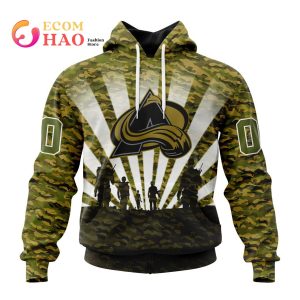 NHL Colorado Avalanche Special Military Camo Kits For Veterans Day And Rememberance Day 3D Hoodie