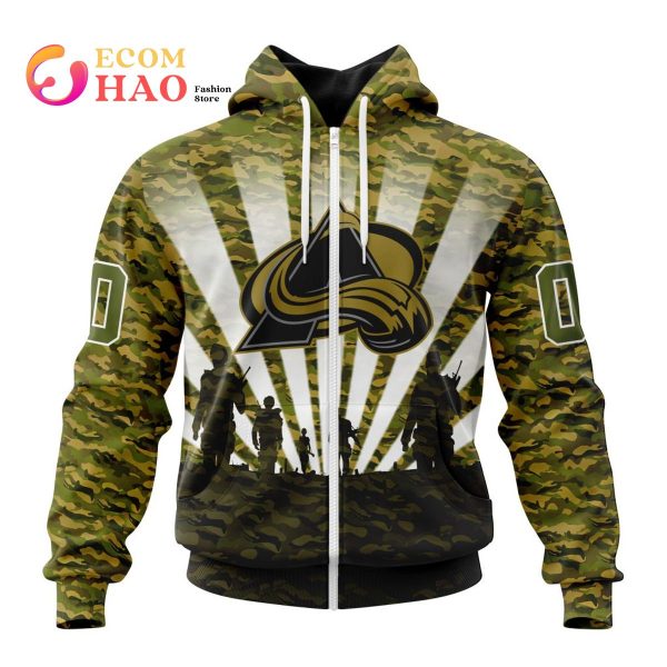 NHL Colorado Avalanche Special Military Camo Kits For Veterans Day And Rememberance Day 3D Hoodie