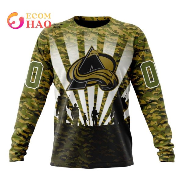 NHL Colorado Avalanche Special Military Camo Kits For Veterans Day And Rememberance Day 3D Hoodie
