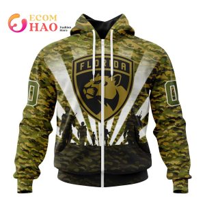 NHL Florida Panthers Special Military Camo Kits For Veterans Day And Rememberance Day 3D Hoodie