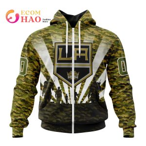 NHL Los Angeles Kings Special Military Camo Kits For Veterans Day And Rememberance Day 3D Hoodie