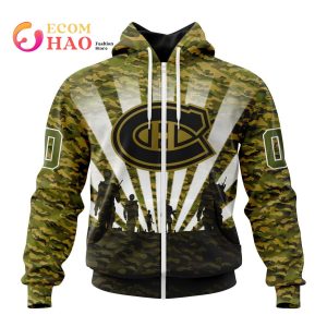 NHL Montreal Canadiens Special Military Camo Kits For Veterans Day And Rememberance Day 3D Hoodie