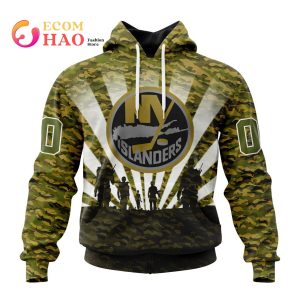 NHL New York Islanders Special Military Camo Kits For Veterans Day And Rememberance Day 3D Hoodie