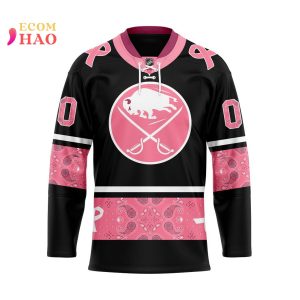NHL Buffalo Sabres Specialized Design In Classic Style With Paisley! IN OCTOBER WE WEAR PINK BREAST CANCER 3D Hockey Jersey