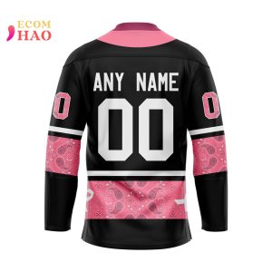 NHL Calgary Flames Specialized Design In Classic Style With Paisley! IN OCTOBER WE WEAR PINK BREAST CANCER 3D Hockey Jersey