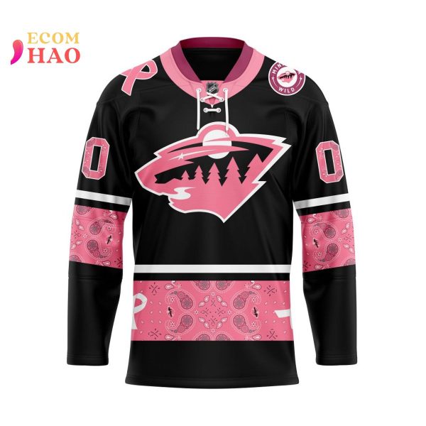 NHL Minnesota Wild Specialized Design In Classic Style With Paisley! IN OCTOBER WE WEAR PINK BREAST CANCER 3D Hockey Jersey