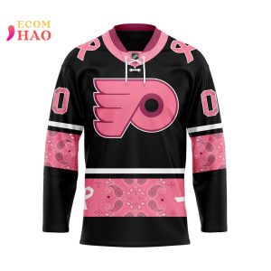 NHL Philadelphia Flyers Specialized Design In Classic Style With Paisley! IN OCTOBER WE WEAR PINK BREAST CANCER 3D Hockey Jersey