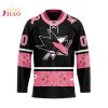 NHL Seattle Kraken Specialized Design In Classic Style With Paisley! IN OCTOBER WE WEAR PINK BREAST CANCER 3D Hockey Jersey