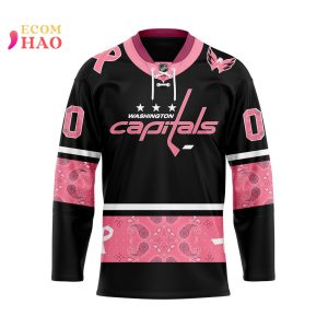 NHL Washington Capitals Specialized Design In Classic Style With Paisley! IN OCTOBER WE WEAR PINK BREAST CANCER 3D Hockey Jersey