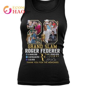 20 Grand Slam Roger Federer Thank You For The Memories T-Shirt