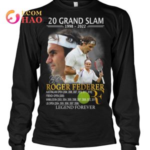 20 Grand Slam 1998 – 2022 Roger  Federer Legend Forever T-Shirt