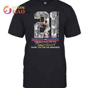 21 Roberto Clemente Pitisburgh Pirates 1955 – 1972 Thank You For The Memories T-Shirt