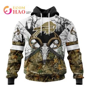 NFL Buffalo Bills Specialized Specialized Design Wih Deer Skull And Forest Pattern For Go Hunting 3D Hoodie