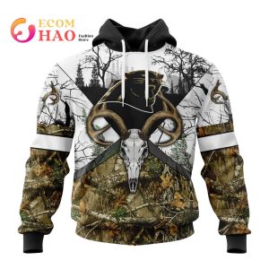 NFL Carolina Panthers Specialized Specialized Design Wih Deer Skull And Forest Pattern For Go Hunting 3D Hoodie