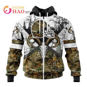 NFL Cleveland Browns Specialized Specialized Design Wih Deer Skull And Forest Pattern For Go Hunting 3D Hoodie