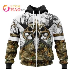 NFL Dallas Cowboysls Specialized Specialized Design Wih Deer Skull And Forest Pattern For Go Hunting 3D Hoodie