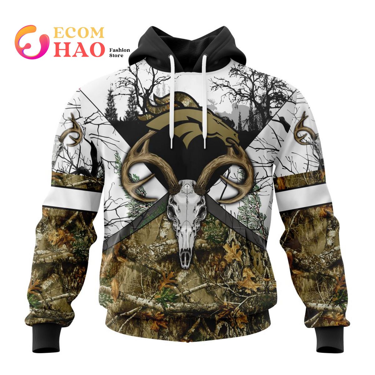 NFL Green Bay Packers Specialized Specialized Design Wih Deer Skull And Forest Pattern For Go Hunting 3D Hoodie