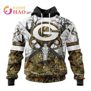 NFL Green Bay Packers Specialized Specialized Design Wih Deer Skull And Forest Pattern For Go Hunting 3D Hoodie