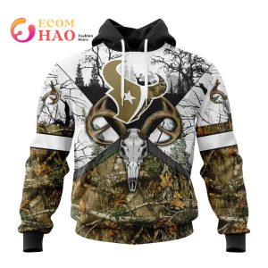 NFL Houston Texans Specialized Specialized Design Wih Deer Skull And Forest Pattern For Go Hunting 3D Hoodie
