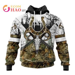 NFL Indianapolis Colts Specialized Specialized Design Wih Deer Skull And Forest Pattern For Go Hunting 3D Hoodie