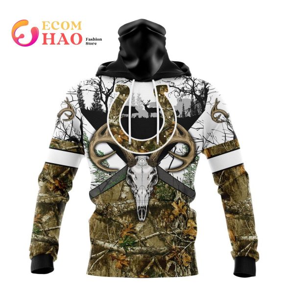 NFL Indianapolis Colts Specialized Specialized Design Wih Deer Skull And Forest Pattern For Go Hunting 3D Hoodie