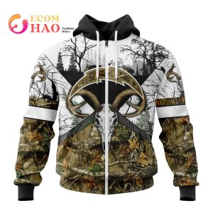 NFL Los Angeles Chargers Specialized Specialized Design Wih Deer Skull And Forest Pattern For Go Hunting 3D Hoodie